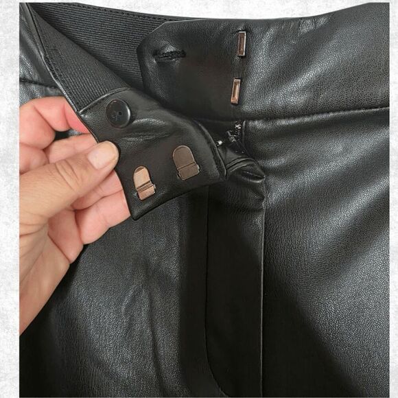 NWT Lane Bryant Faux Leather Pants – Size 16 – Rock Glam Vegan Trousers - Picture 4 of 7
